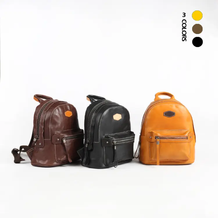 Оптовая продажа, роскошный рюкзак для ноутбука из натуральной кожи, винтажная деловая дорожная кожаная сумка