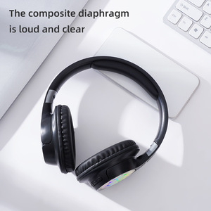 Wireless Headphones Over Ear Bluetooth With Led Light Touch <b>Control</b> For Music Sports <b>Gaming</b> White - Product Image 3