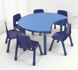 Juego de Mesa y Silla Infantil con Forma de Arco Lunar, Altura Ajustable, Tablero Ignífugo, Diseño Moderno, para Sala de Estar o Parque - Product Image 3