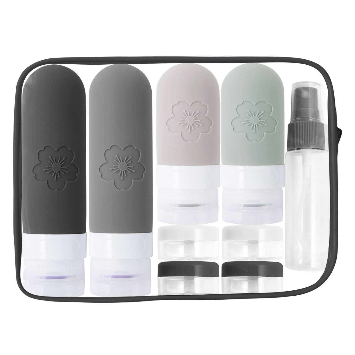 Begonia flower (17-piece set bottled) black