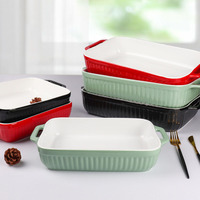 Kuchen form Backblech Mikrowelle Ofen Bunte Keramik Kochgeschirr Set Pizza Back platte