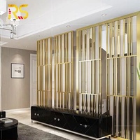 Foshan Interior Decorative Mirror Screen Room Divider Luxury Partition Wall Panel Screen Salon Luxury Mirror Divider Partition