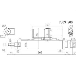 Actuador Lineal Electrohidráulico Miniatura de Alta Fuerza de Elevación, Cilindro de Máquina Elevadora del Fabricante, Producto de Cilindros - Product Image 2