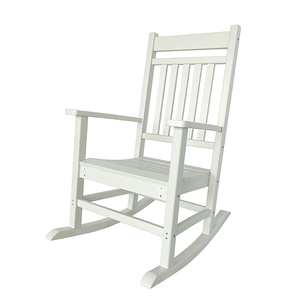 DU'S <strong>White</strong> Outdoor <strong>Rocking</strong> <strong>Chair</strong> Classic Garden <strong>Chair</strong> Patio Deck <strong>Chair</strong> with Armrests - Product Image 1