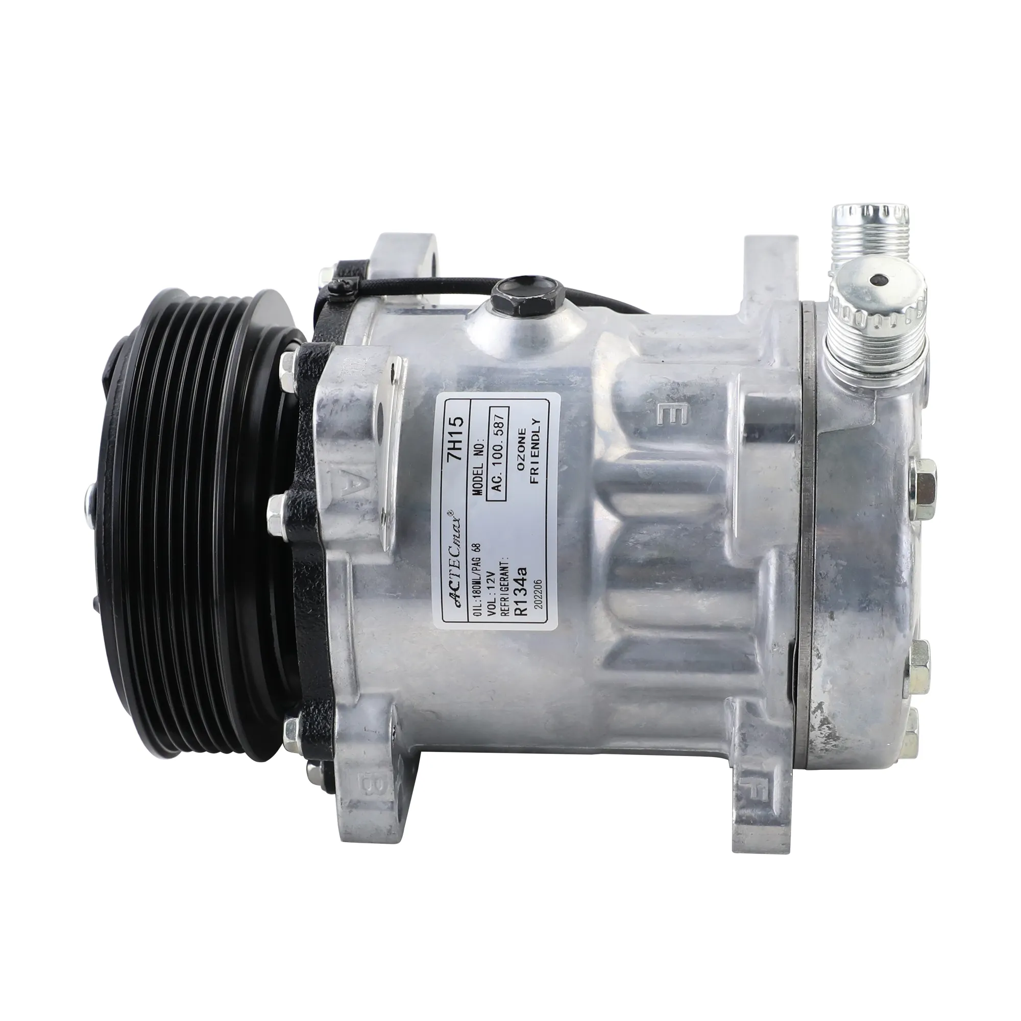 Embrayage de compresseur à courant alternatif de voiture de type 7H15 6PK/119MM/12V compresseur à courant alternatif automatique 119mm système de climatisation 6pk AC.100.587