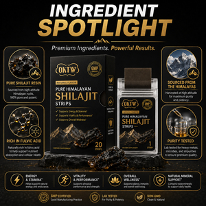 OEM Shilajit Oral Strips Fast Melt Oral Film with Fulvic Acid for Men's Wellness, Sugar Free B2B - Product Image 6