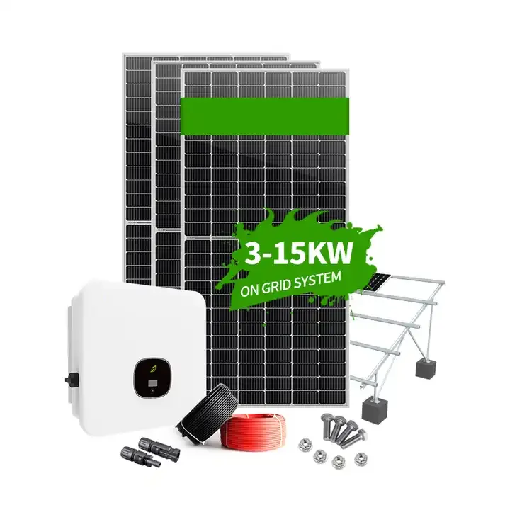 Kit sistem daya panel surya, Set Solar cerdas lengkap, hybrid, atap rumah, sistem energi 5kW, 10KW, 15kW, 20kW, 30kW, kit sistem daya panel surya, Inverter