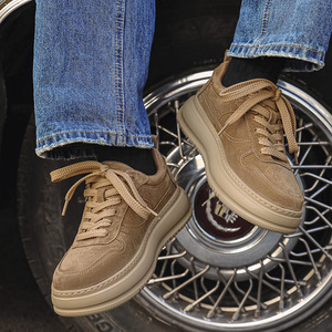 Zapatos Casuales Retro para Hombre, Primavera 2026, Cuero Nubuck Genuino, Suela Gruesa, Aumentan la Estatura, Modernos, para Uso Diario, Estilo Skate - Product Image 4