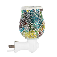 Lampe murale décorative led en verre, mosaïque électrique colorée, cire à l'huile aromatique, veilleuse pour la maison et le bureau, idée cadeau