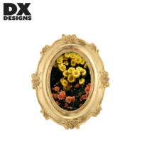 Cadre photo ovale vintage en résine dorée 4x6 5x7, cadre photo sculpté floral baroque, pour la décoration de chambres de style campagne française et cottagecore