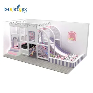 Berletyex Small Soft Play Games Kids Slides Indoor Plastic Playground Playhouse Equipment For Home