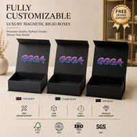 Boîtes rigides de luxe CRD en papier, boîte cadeau pliable magnétique, laminage mat, doublure en éponge, logo personnalisé, fermeture pour parfum et cosmétiques