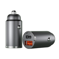 Chargeur de voiture universel USB Type-C 100W PD QC3.0 à charge rapide, mini adaptateur électrique ignifuge pour allume-cigare