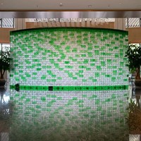 Cloison en briques de verre massif, mur d'art, cristal super blanc, vente directe d'usine, prix avantageux