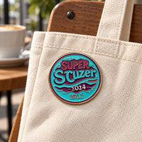 Épinglette Ronde Personnalisée en Émail Imprimé, Broche Métallique Personnalisée, Badge à Logo sur Mesure, Pin's de Revers