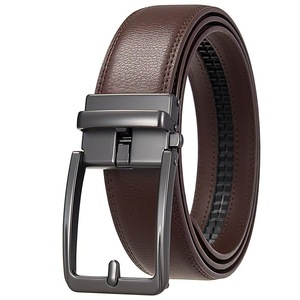 Ceinture en cuir pleine fleur prête à être expédiée pour hommes, idéale pour le <span class=keywords><strong>bureau</strong></span>, cadeaux d'entreprise, boucle automatique souple, articles en gros, lots en vrac - Product Image 4