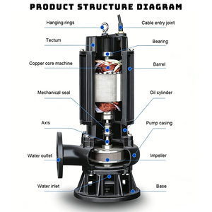<span class=keywords><strong>Pompe</strong></span> submersible WQ pour eaux usées 0,75 kW 50 mm en fonte, haute pression personnalisée pour système de drainage des eaux usées domestiques à petite échelle - Product Image 4