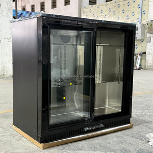 Réfrigérateur commercial à bière à double porte, à température unique, avec ventilateur de refroidissement, réfrigérateur de bar, sous le comptoir, dégivrage automatique - Product Image 1