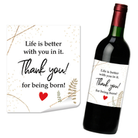 Etiquetas y Pegatinas Ecológicas Autoadhesivas para Botellas de Vino, Papel Adhesivo Personalizable con Diseño 3D