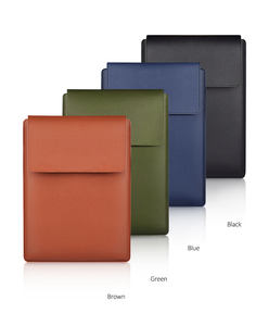 Étui de transport pour <span class=keywords><strong>ordinateur</strong></span> portable en cuir PU fin imperméable avec logo personnalisé, 13, <span class=keywords><strong>14</strong></span>, 15 <span class=keywords><strong>pouces</strong></span>, avec support et tapis de souris pour Macbook - Product Image 6