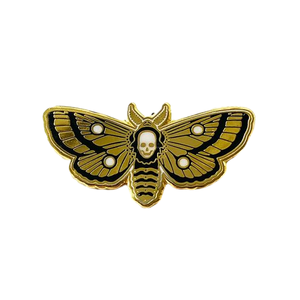 Imaginative Magical Evil and Black Death's Head Hawk Moth Design Set Niquelado Aleación de zinc Esmalte Pins Metal Craft Broche Pin - Product Image 3