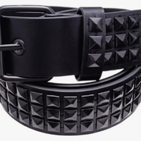 Ceinture Punk carrée à clous en similicuir avec boucle ardillon en alliage et rivets décoratifs pour hommes et femmes, style gothique streetwear
