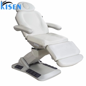 Table de massage électrique Kisen Modern Luxury à 4 moteurs, lit de cosmétologie pour salon de beauté avec commande au pied - Product Image 1