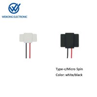 Connecteurs électriques USB-C femelle pour couture, câble d'alimentation avec conducteur en cuivre, gaine en caoutchouc, isolation en PVC/silicone pour usage domestique