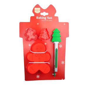 Ensemble <span class=keywords><strong>d</strong></span>'ustensiles de pâtisserie exquis pour Noël : moule à bonbons gourmands et fouet, avec rouleau à pâtisserie <span class=keywords><strong>d</strong></span>écoratif pour le Nouvel An - Product Image 6