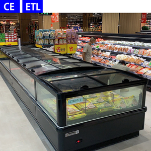 Congelatore orizzontale commerciale per esposizione e conservazione di alimenti surgelati, raffreddamento diretto, illuminazione a LED, porta scorrevole in vetro, digitale - Product Image 4