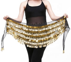 Bestdance Belly Dance 5 Layers Coins Hip Scarf Belt Dance Costume Skirt Festival <strong>Performance</strong> <strong>Wear</strong> - Product Image 1