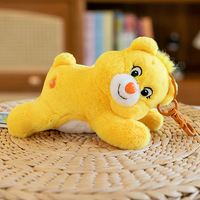 Boneka Beruang Hati Lucu Gaya Berbaring, Gantungan Ransel Anak Perempuan, Gantungan Kunci Beruang Pelangi, Hadiah Promosi Grosir