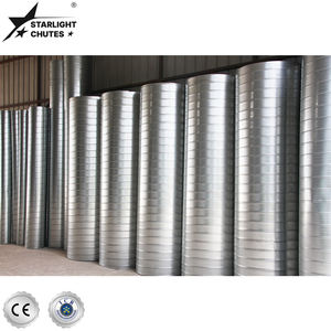 STARLIGHT CHUTES SC Conduit d'air en spirale en acier galvanisé Installation facile Longueur personnalisable Formes rondes/rectangulaires <span class=keywords><strong>pour</strong></span> les systèmes - Product Image 5