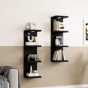 رف تخزين خشبي متعدد الوظائف لغرفة المعيشة رف تخزين جداري خشبي مبتكر وجدار معلق - Product Image 5