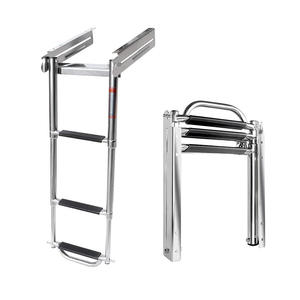 Escalera de Embarque Retráctil de Tres Secciones Antideslizante de Acero Inoxidable para Lanchas Rápidas, Yates de Fibra de Vidrio, Accesorio Esencial para - Product Image 1