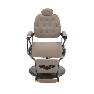 Fauteuil de Barbier Hydraulique Inclinable et Réglable en Hauteur, Rotation à 360 Degrés, en Acier Inoxydable, Style Rétro pour Salon de Coiffure - Product Image 3