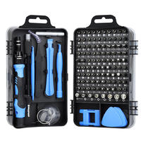 Kit d'outils de réparation magnétique multifonctionnel OEM personnalisable pour la maison, avec étui rigide, tournevis électrique et embouts pour montres et téléphones