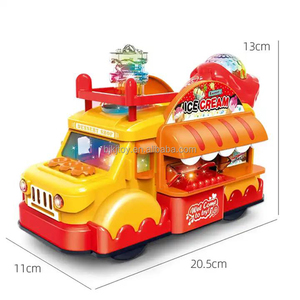 Alta calidad B/O dibujos animados universales juego <span class=keywords><strong>de</strong></span> simulación casa <span class=keywords><strong>juguete</strong></span> mini helado coche camión juguetes para niños con luz y música - Product Image 5