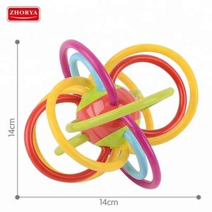 Zhorya integrado en cuentas rodantes agitar sonido juguete bebé salud mordedor bola para venta al por mayor juguete suave - Product Image 4