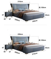 Nouveau Prix Usine Lit de Rangement Moderne en Cuir Vente en Gros Ensemble de Mobilier de Chambre d'Hôtel Haut de Gamme Lit en Bois Lits Capitonnés