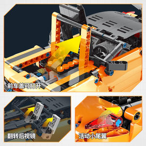 Moule King 15006 545PCS Car <span class=keywords><strong>Serie</strong></span> RC Orange Challenger Racing Car Building Block Model Technical Educational Toy Festival Gift - Product Image 4