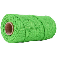 Corde de Macramé en Coton Blanc de 4 mm, Cordon Tressé Torsadé 100% Coton pour Sacs, Vêtements, Chaussures, Textiles de Maison (Option)