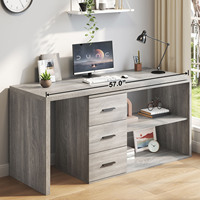 Fábrica de Muebles Personalizados Toptrue, Escritorio de Computadora en Forma de L con Acabado Blanco, con Estantería, Cajones y Almacenamiento, Venta al Por Mayor