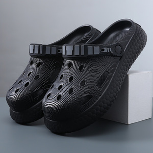 Men's Women's Crocs Sandals Thick Sole 3.5cm <b>Heel</b> Height Non-slip Breathable Outdoor Wear EVA <b>Closed</b>-<b>Toe</b> Summer Shoes - Product Image 2