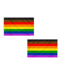 Drapeau de la fierté pansexuelle rose, jaune et bleu 3x5 pieds en polyester personnalisé, prêt à être expédié, vente en gros, personnalisable pour événements nationaux