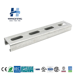 Oferta Especial: Acero Perforado en Forma de C 41x21mm Q235B Pregalvanizado para Bandejas de Cables y Rieles de Montaje Solar - Product Image 1