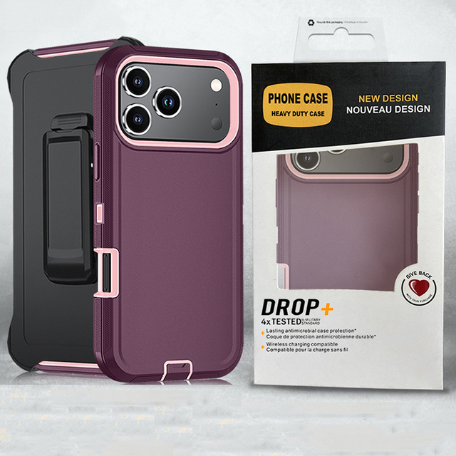 For iPhone 17 air 3in1 hybrid kickstand case,Shockproof belt clip case for iphone+17+case,for iPhone 17 series cases heavy duty