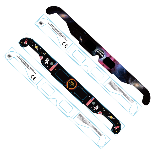 Good Quality 2024 Solar Eclipse Glasses Wholesale Customized Design Eclipse Viewing 3d Paper Solar Eclipse Glasses
