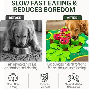 Snuffle <b>Mat</b> for Dogs 28.3" x 28.3" - <b>Large</b> Dog Slow Feeder Enrichment Foraging - Sniff <b>Mat</b> for Puppies and Pets - Interactive No - Product Image 6