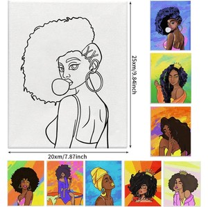 Thiết kế mới 20*25cm trước khi rút ra vải bông DIY VảI Kéo dài trước khi rút ra kéo dài phác thảo Vải vẽ bảng - Product Image 1